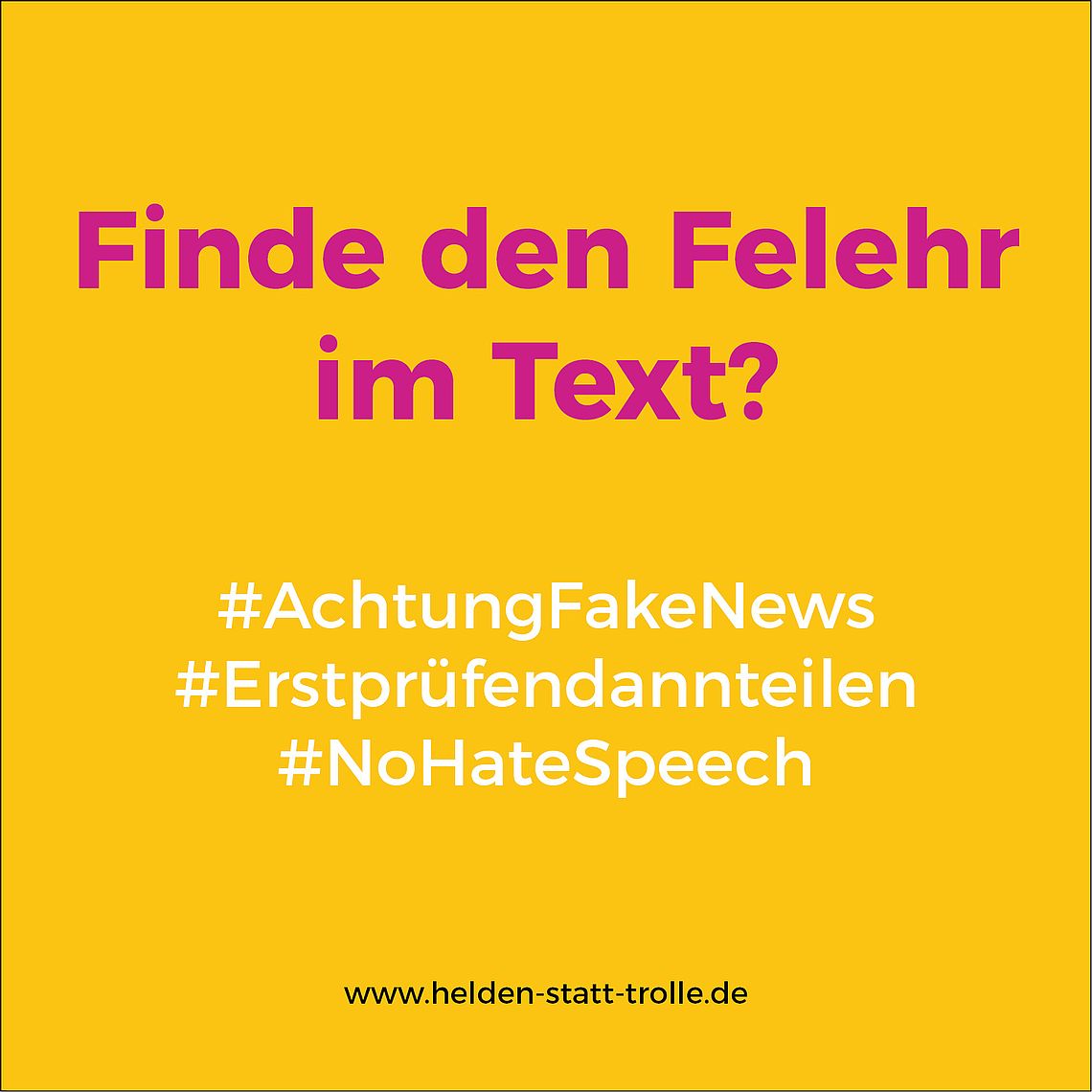 Finde den Fehler!